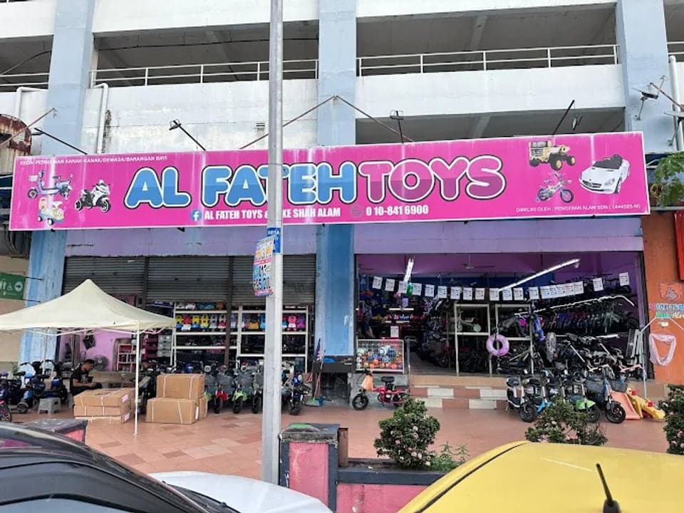 Al-Fateh Toys & Bike Shah Alam storefront